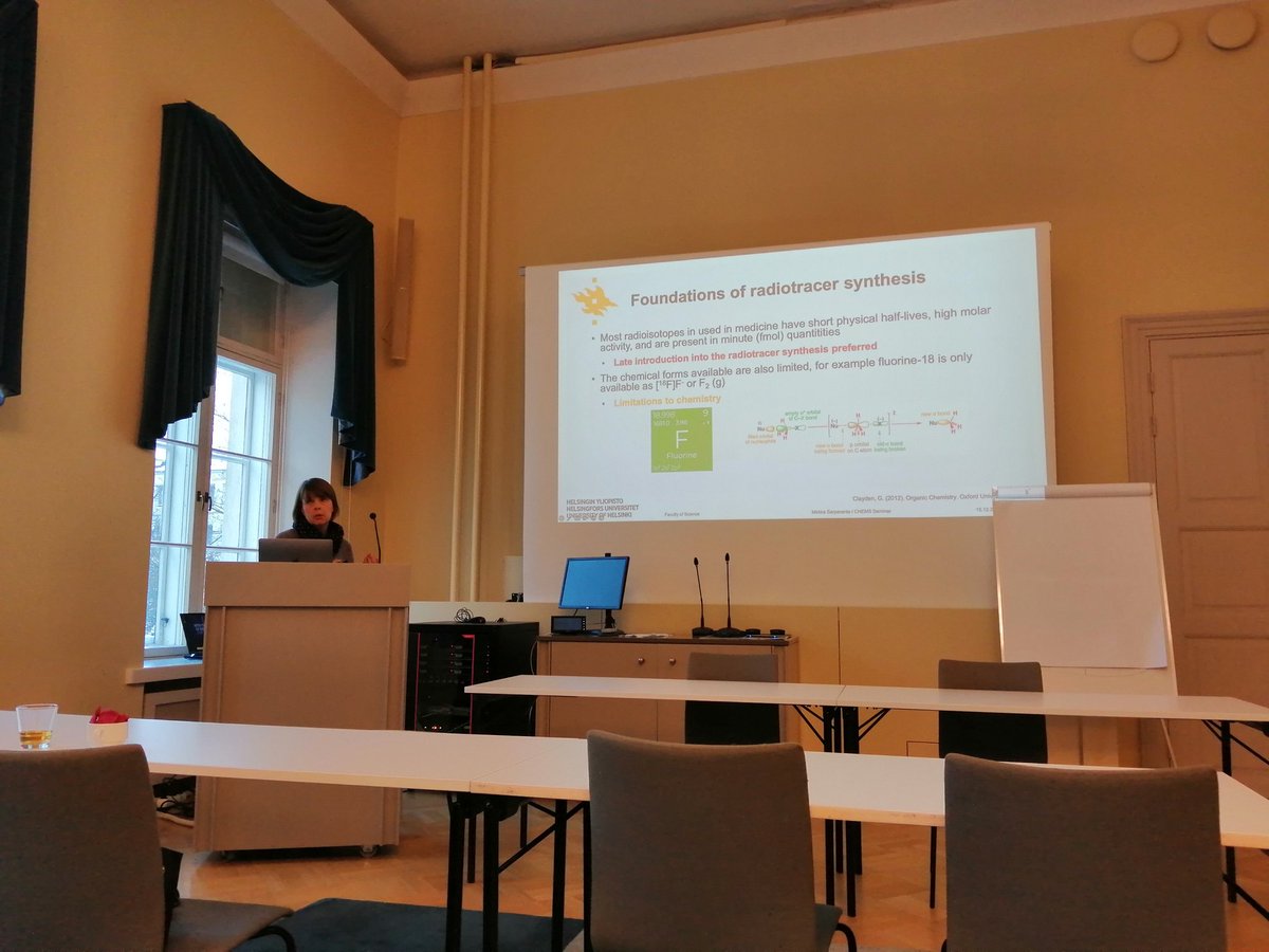 Juan Miranda Pizarro (@jmpphos) on Twitter photo Now is the turn of <a href="/MSarparanta/">Mirkka Sarparanta</a> from Tracers in Molecular Imaging (TRIM) research group. Inspiring & challenging #ClickChemistry Now is the turn of <a href="/MSarparanta/">Mirkka Sarparanta</a> from Tracers in Molecular Imaging (TRIM) research group. Inspiring & challenging #ClickChemistry