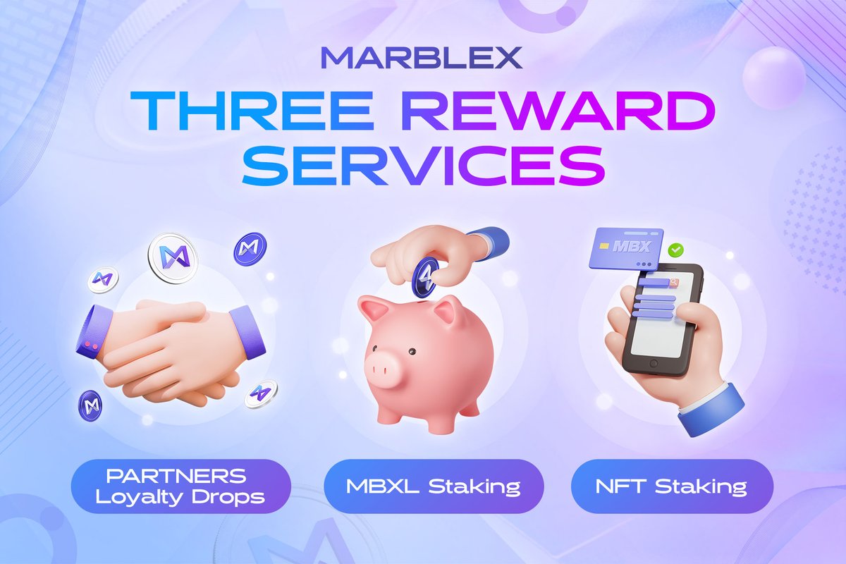 MARBLEXofficial's tweet photo. Three sets of new rewards services : #MBXLStaking, #NFTStaking, #PartnerLoyaltyDrops are waiting in line for its first launch on December, 28.
Up to 500% of #APR for the first 30 days ! 🙋‍♀️

Check out the link below for more details! 👀
👉 https://t.co/UXNXZ8lySH

#MARBLEX #MBX https://t.co/g6Qw1TiExn