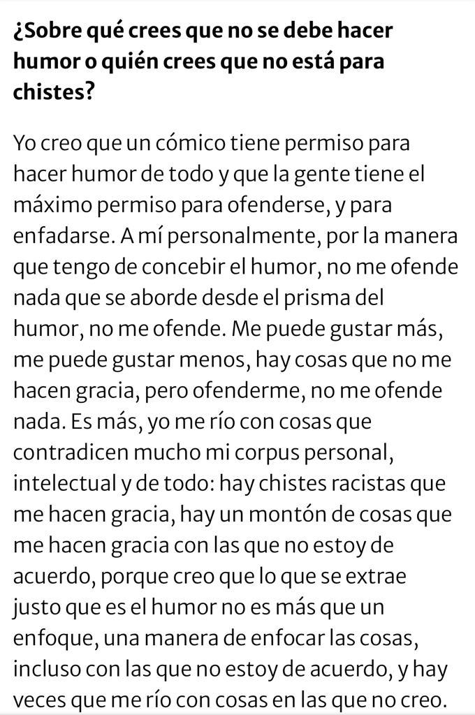 albarra1's tweet photo. @quiquepeinado Sinceramente Quique, es humor, el que tu defiendes, para vender tienen la publicidad, esa que tu cadena y otras ponen a partir de cierta hora,( en la que ya no da tanto asco.) 
Y puedes no estar de acuerdo con el humor, pero como bien dices, ¿no se puede poner límites no? https://t.co/zXfokfoDEx