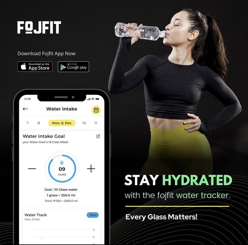 fojfit's tweet image. ✅Drinking enough water to replace fluids lost through sweat during a workout is essential.
Download the fojfot app now to track your water intake🏃‍♂️

#weightloss #bellyfatworkout #homeworkout #absworkout #fitness #fitnessapp #healthylifestyle  #workouttips #weightlossdiet