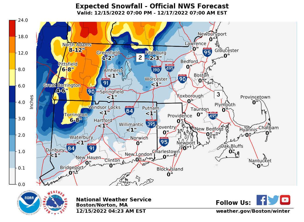 NWS Boston on Twitter "Heavy snow late Thu night & Friday for the
