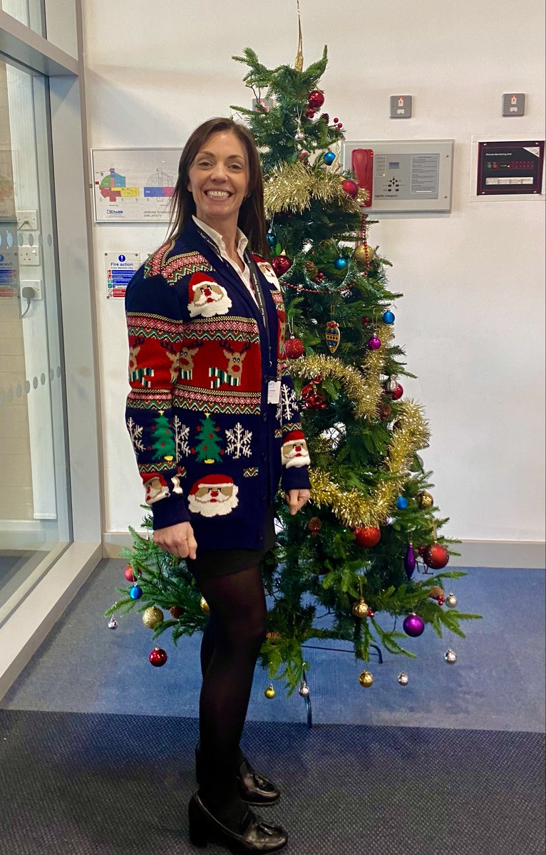 OrmistonAcads's tweet photo. Kicking off our OAT #ChristmasJumperDay is our North Regional Enrichment &amp; #socialaction Co-ordinator, Sarah.🎅
Looking tree-mendous in her festive cardigan!

We've raised £226 so far!!🙌

If you'd like to donate https://t.co/rpTuuYGfty
@savechildrenuk #festivefundraise #OneOAT https://t.co/mFI4eE7wYf
