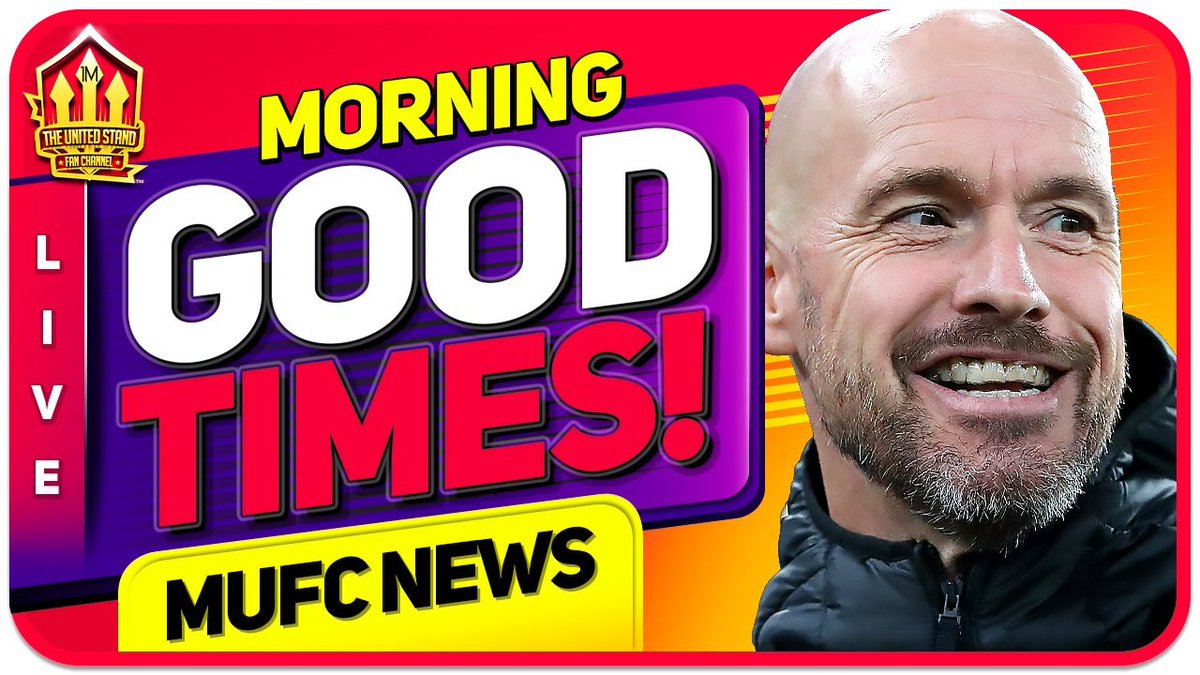 UnitedStandMUFC's tweet photo. Ten Hag Excited by New Owners! Glazers confirm Sale going through! We're LIVE https://t.co/g3GO0Or9y0 

#mufc https://t.co/D4aVlSgv5Y