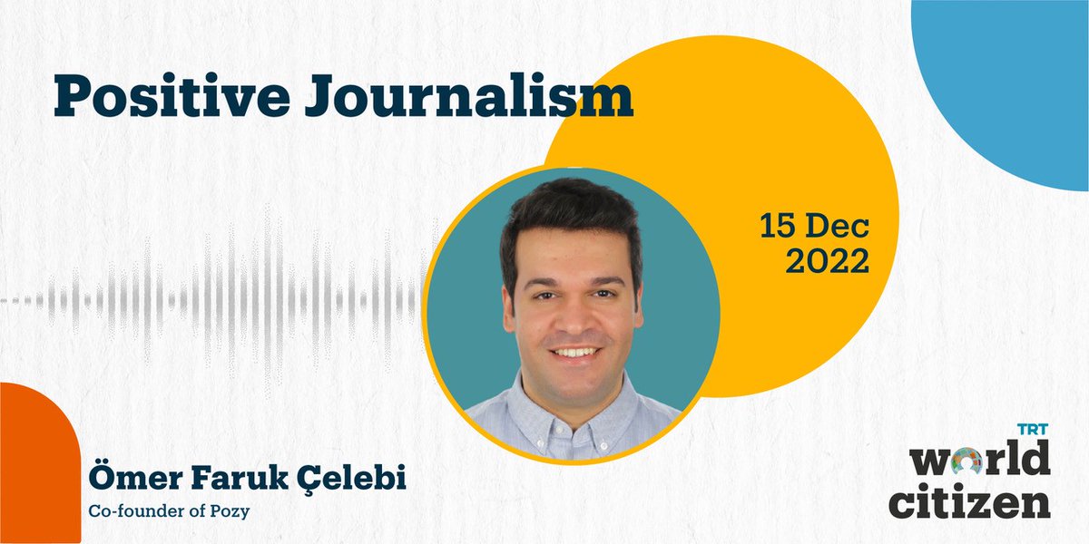 TRTWorldCitizen's tweet photo. 🎙 #CitizenTalks welcomes @omerfarukcelebi, the co-founder of @pozyorg, a social enterprise and media outlet working to change the narrative through a focus on sharing positive news content.

🎧 Available on Spotify, Apple Podcast, Google Podcast, and other listening apps. https://t.co/T2fU7hnRKg