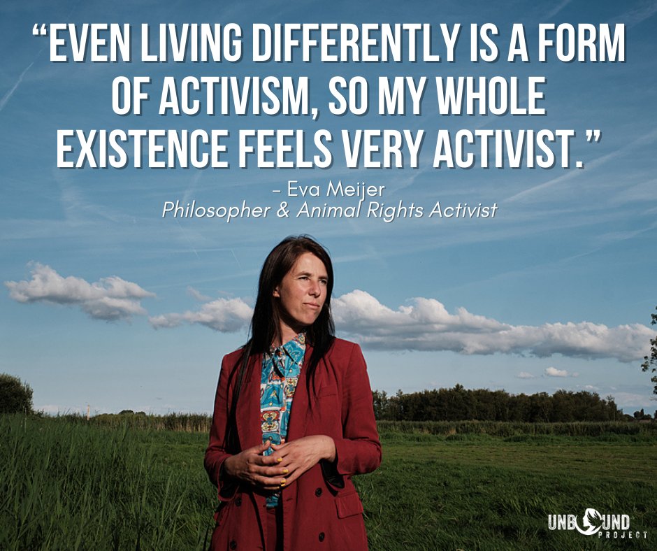 🆕 Despite the violence our societies enact on animals, our new featured #AnimalAdvocate, #EvaMeijer, holds a lot of hope in the power of #activism. Philosopher, prolific writer, artist and singer-songwriter, she is rewriting existing narratives - unboundproject.org/eva-meijer/