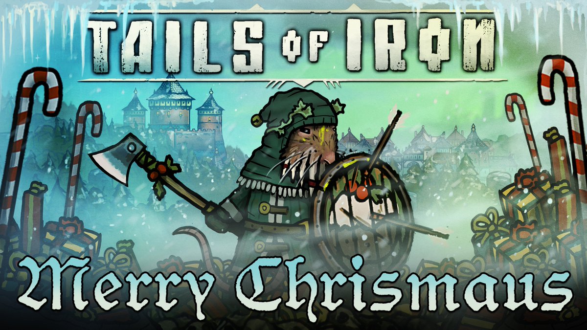 OddBugStudio's tweet photo. Merry Chrismaus Rodents of the Ratdom! Available now as an early Christmas present the Merry Chrismaus skin pack. Dress Redgi up as Santa Paws and bring festive cheer to the frog scum! 🐀⚔️🐸 #TailsOfIron #indiegame #gamedevs #Christmas #santa https://t.co/cg0l98zUJi