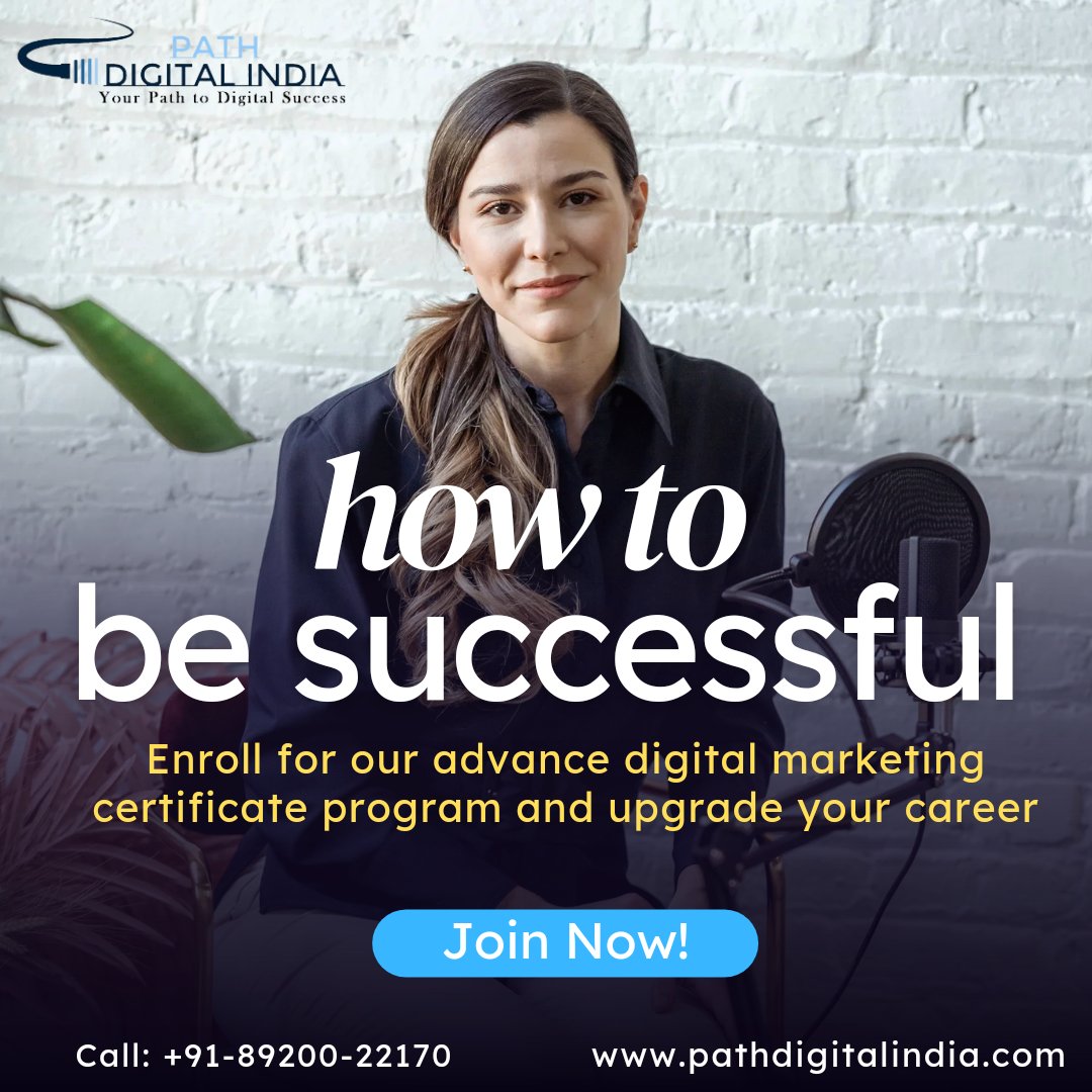 PathDigitalInd's tweet photo. What are you waiting for? Take a step forward with our advance courses
 Visit: https://t.co/cWIvPv2L00

#digitalmarketingtips #digitalmarketingstrategy #digitalmarketingcourse #digitalmarketingagency #googlecertified #googlecourses #ppccampaign #google #seo #sem https://t.co/QgALmyO65t