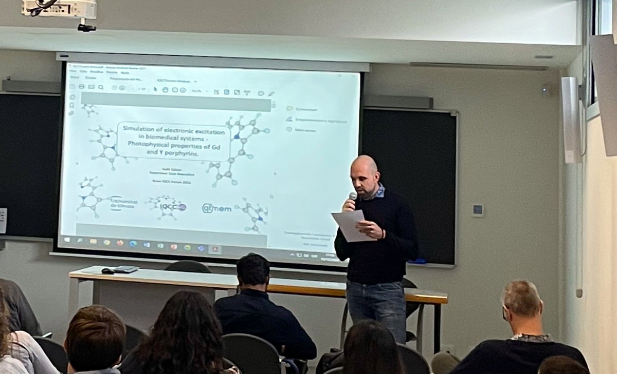 Let’s start a new edition of the #IQCCForum. In this Christmas edition, we will count with the talks of @SabriaClara (PhD student) and @muthuchem10 (postdoc) among other researchers of the @IQCCUdG. Moreover, the session will be moderated by @ArnauCall, postdoc in our group.