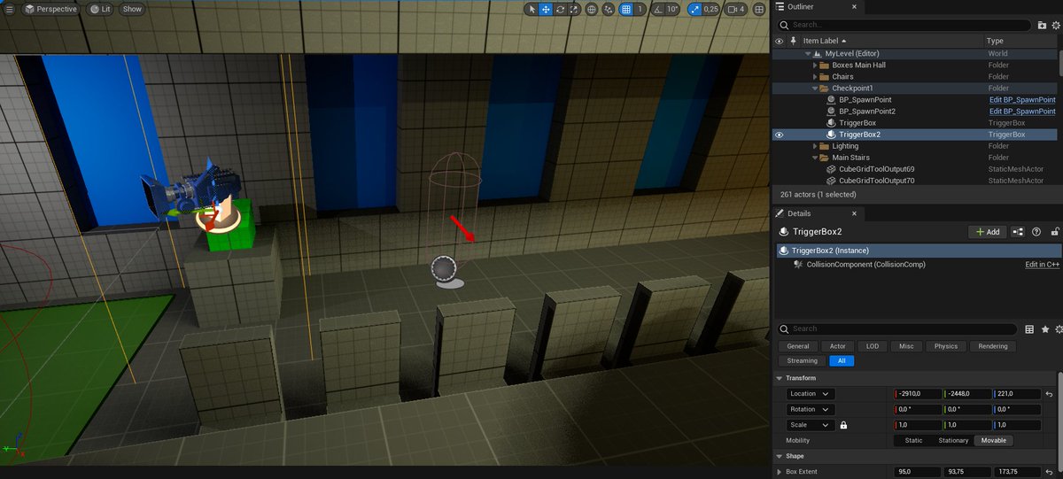 CostaSamDev's tweet photo. Still working. Added "Key" system to open "Locked doors", but still need to implement it in "Checkpoints" to save the key after respawn. 🔑
#UnrealEngine #UE5 #UnrealEngine5 https://t.co/6rxaTWUQyz