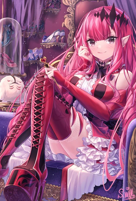 そうそう!先日のバケ子さん完成でついにモルガンさんと6章妖精騎士全員描けれた1つ目標だったのが達成出来てうおぉぉ〜!!!な気分なので再掲失礼します楽しい幸せなライフを送ってる様子をテーマで描いてました 
