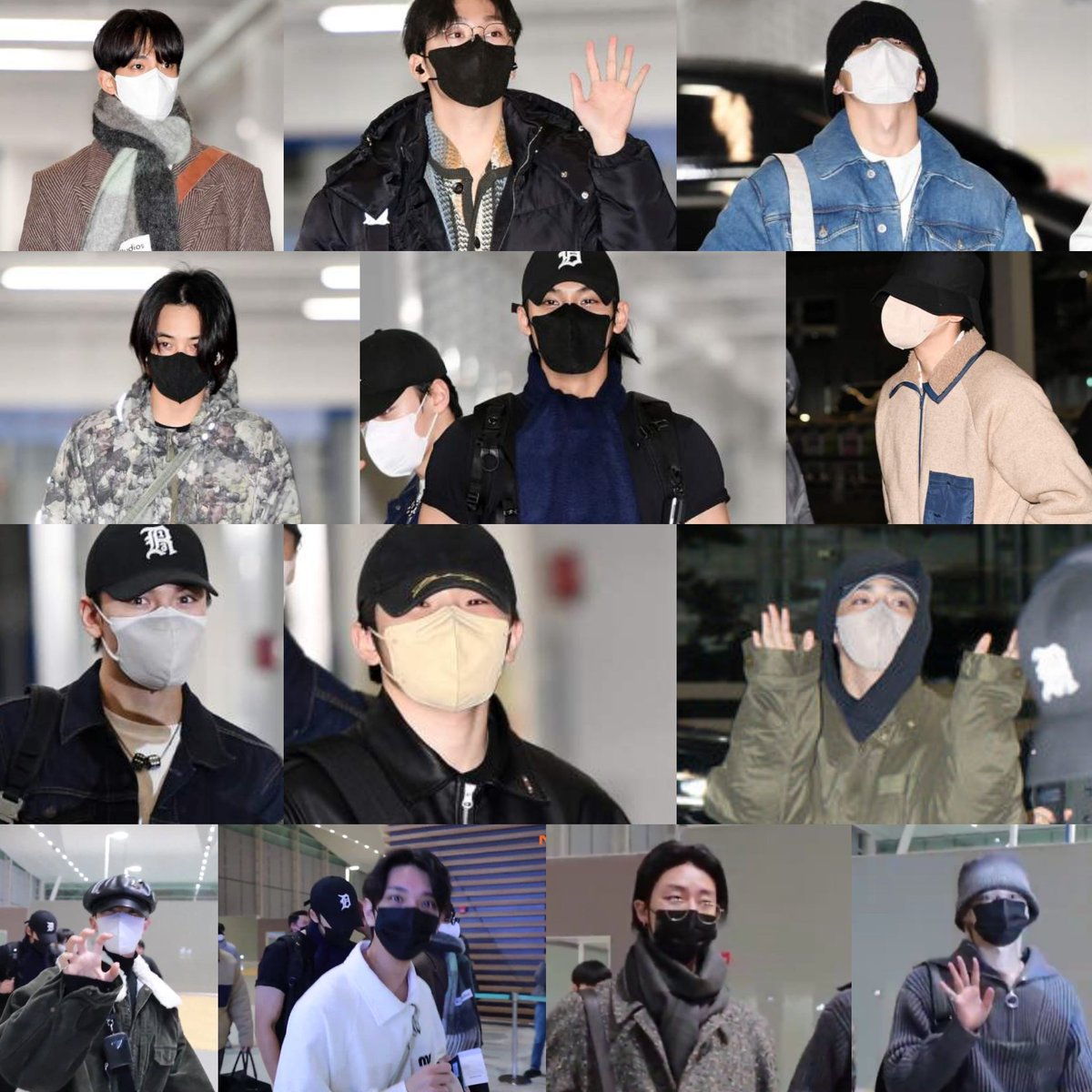 philconcerts's tweet photo. SEVENTEEN at the Incheon Airport on the way to the Philippines for #BeTSinBULACAN, happening on December 17 at the Philippine Arena ✈️

📷 Newsen and Osen https://t.co/kSJKqQw1ac