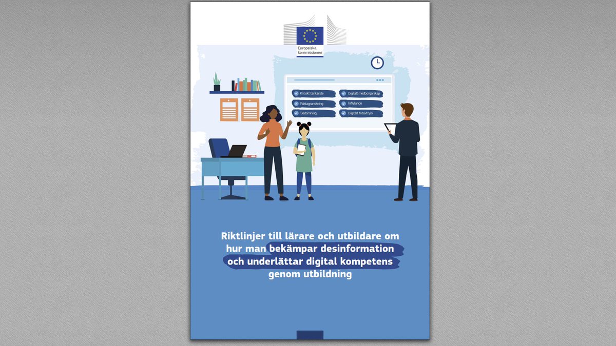 Nu finns de nya riktlinjerna för utbildning emot desinformation (som jag var med och tog fram) tillgängliga även på svenska! Finns på alla EUs språk här: op.europa.eu/en/publication…