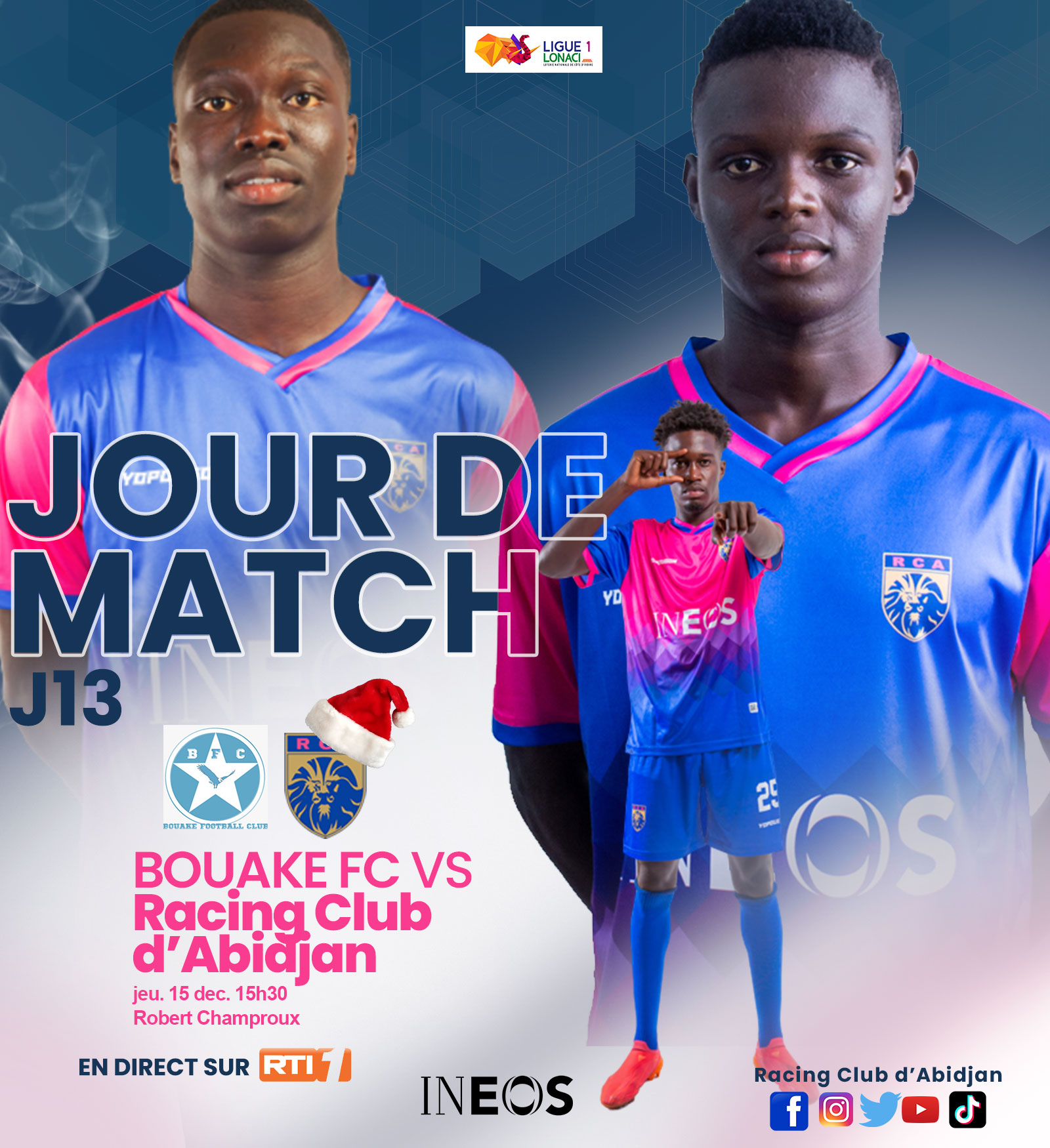 Racing Club Abidjan on X: Next match SOA vs Racing Club d'Abidjan 18 Sept.  15h30 - Stade Robert Champroux #SOARCA  / X