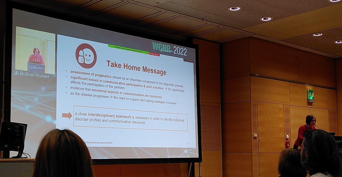 Bianca Spelter (@biancaspelter) on Twitter photo Great talk by <a href="/JBttnrK/">Julia Büttner-Kunert</a> on the importance of assessing pragmatic skills in patients with #AD Great talk by <a href="/JBttnrK/">Julia Büttner-Kunert</a> on the importance of assessing pragmatic skills in patients with #AD