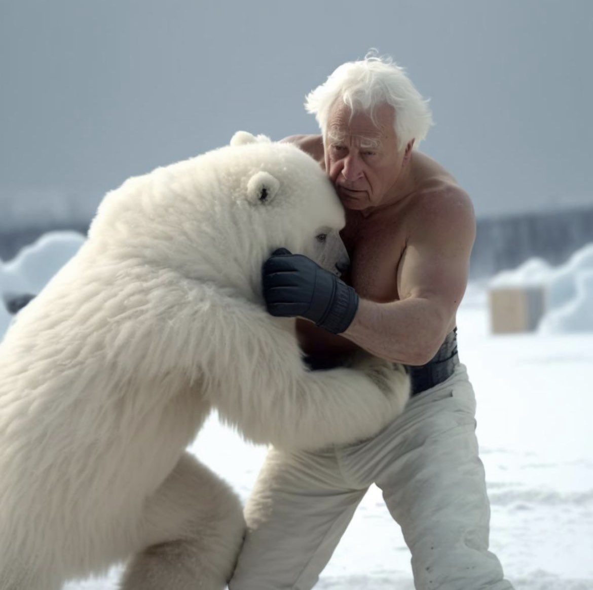 nocontextmemes's tweet photo. David Attenborough wrestling a polar bear https://t.co/UK7oXCZhyu
