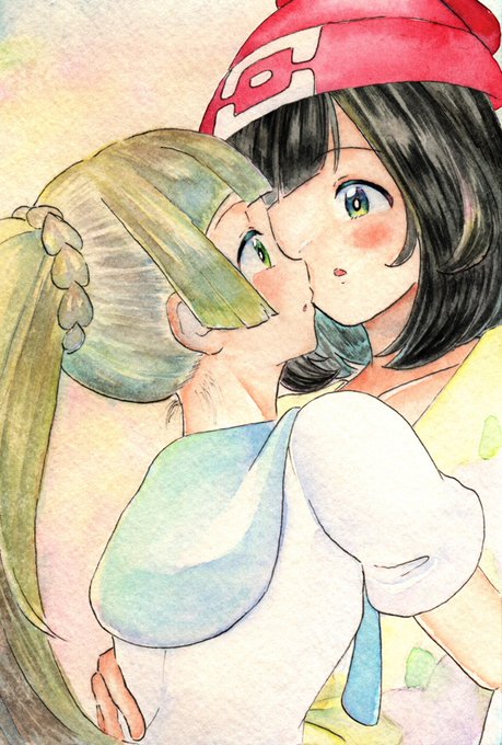 ミヅキとリーリエのイラストです 