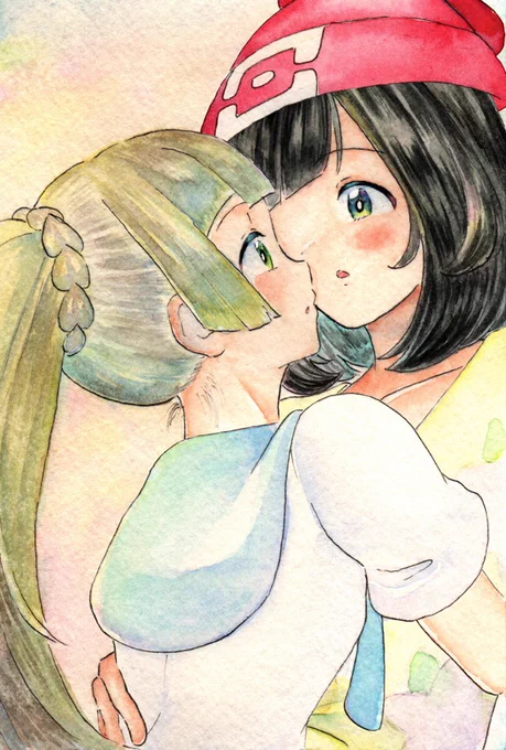 ミヅキとリーリエのイラストです 