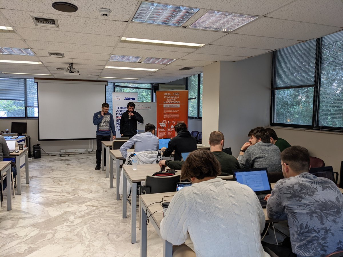 MOREAnalytic's tweet photo. The Real-Time #Renewable Energy #Hackathon at @athenaRICinfo is on! https://t.co/SM6H24wOUq