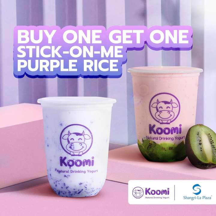 TeamJoshuaHK's tweet photo. #GuiltlessGoodness treats await at #KoomiShangriLaPlaza. Get a FREE Koomi hoodie*, Koomi Klub Card, and a BUY 1 GET 1 Stick-On-Me Purple Rice on December 18, Sunday when you visit #KoomiPH at the Lower Ground, Main Wing! @iamjoshuagarcia π
https://t.co/fweHELtBL7 https://t.co/aXxkkMOD4l
