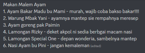 bukanunniv's tweet photo. Karena aku baik, aku bagi list rekomendasi makan di Semarang yang biasa aku kasi ke temen2ku, jajananya sih minimal coba pisang planet @S_AshelJKT48 https://t.co/MZLSK7tYdg