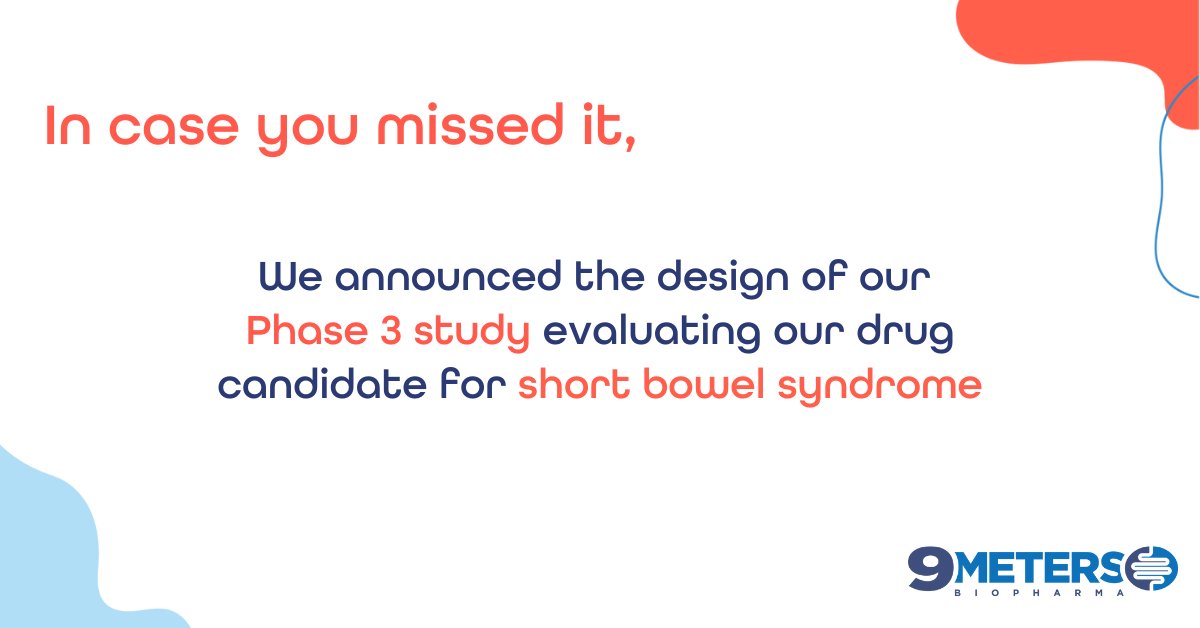 #ICYMI, we announced the design of our Phase 3 study evaluating our drug candidate for #ShortBowel syndrome (SBS). Our team is looking forward to moving one step closer to potentially providing SBS patients with a new treatment option: bit.ly/3VCJcPJ