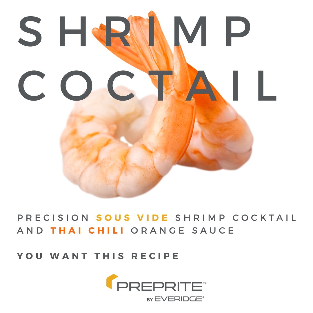 EveridgeBrands's tweet photo. Sous Vide Shrimp Cocktail with Thai Chili Orange Sauce—a flavorful/colorful take on the classic—with the precision cooking of sous vide. Try our free recipe—just in time for the holidays. https://t.co/GwQv3rWg6V
#everidge #everystepoftheway #preprite #sousvide #recipe https://t.co/SV0prHJZl8