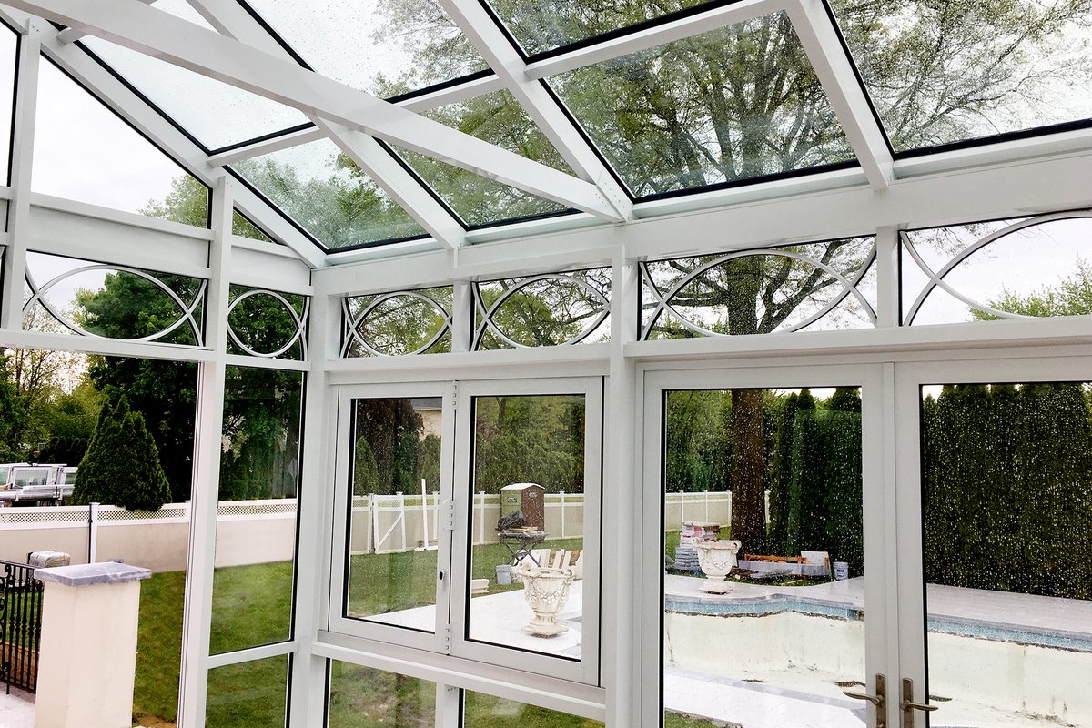 EXPAND YOUR HOME WITH A BEAUTIFUL ADDITION. The owners of this New Jersey residence wanted a space that had the feel of the outdoors but was protected during winter and could be fully opened up in the warmer months. Contact a sales representative to learn more.