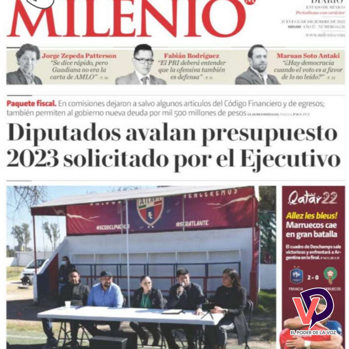 VanguarDigitalP's tweet photo. 🗞️ #PrimerasPlanas | Así amanecen los diarios de circulación nacional.

🔹 Ya es ley el plan B electoral; elimina excesos del INE.

🔹 #Sí tocan al INE.

🔹 Los partidos amarran registro y guardadito.

🔹 Diputados avalan presupuesto 2023 solicitado por el Ejecutivo.

#VD https://t.co/oMy7Kc3uxv