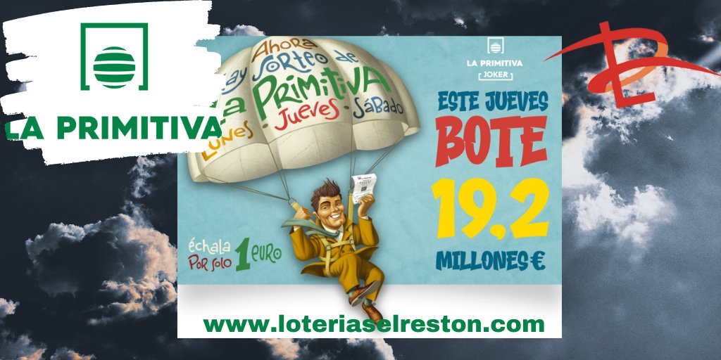 JUEVES 15 DE DICIEMBRE 🍂
🍀LA PRIMITIVA 19,2 MILLONAZOS 💵
Ahora Lunes, Jueves y Sábado.
👌 bit.ly/2YKZXvL 📲
En nuestra web 👉 loteriaselreston.com
Y si prefieres 👫 en nuestra administración
🏚del C.C.El Restón #Valdemoro #ElRestón