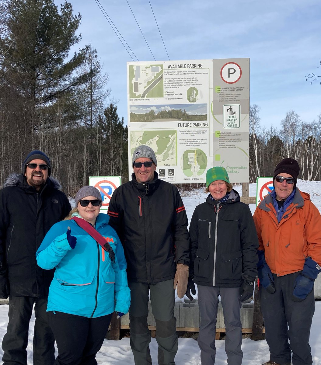 Beautiful day yesterday to check out the site of the new Accessible Trail and Entrance at Ida St. with some NDCF Board Members. For more information on the project visit ndcfoundation.ca #Accessibility #NorthernOntario #Hike # Volunteer