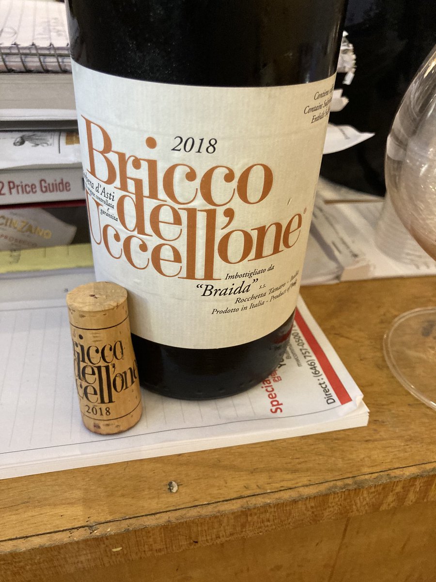 #Barbera royalty #Braida,their flagship #BriccodelUccellone is a potential legend in the 18 vintage,solid ruby,expressive aroma of red currant,bing cherry,forest ground,nutmeg,mountain herbs & cedar,medium body,great structure,filled w/ripe fragola & coconut overtones,long finish