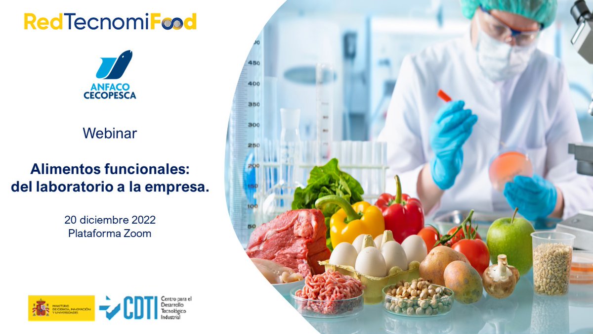 AnfacoCytma's tweet photo. El próximo martes 20 de diciembre celebraremos el webinar “Alimentos funcionales: del laboratorio a la empresa”. No te lo pierdas!! Inscríbete aquí: https://t.co/PkzyWfR2iF @RedTecnomifood @CDTIoficial #BiotecSalud #CytmaBlog https://t.co/NyBBUFLOuO