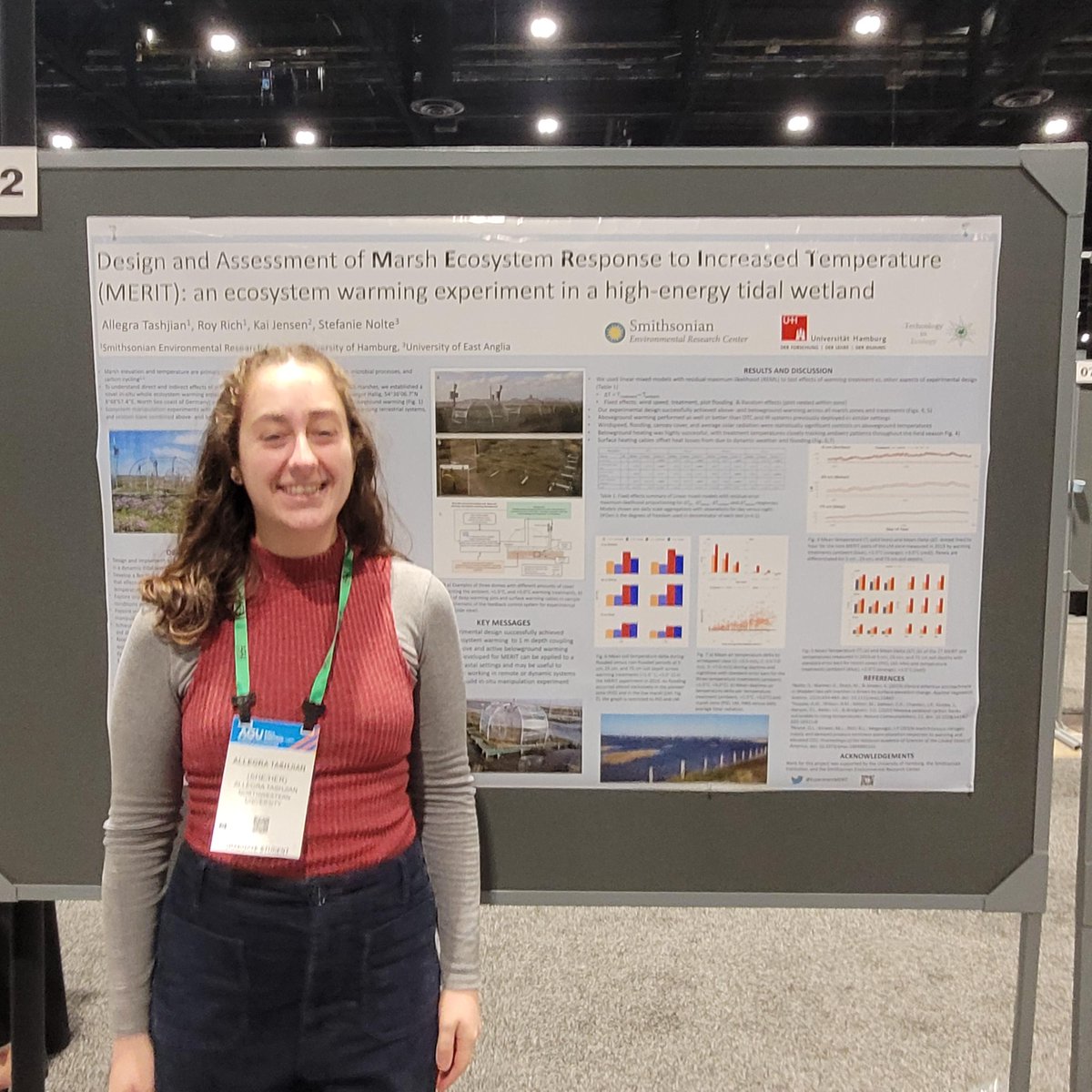 ExperimentMerit's tweet photo. We are thrilled that Allegra Tashjian is presenting results from MERIT at #AGU2022! If you are there be sure to visit her poster. https://t.co/O635tf1Cow