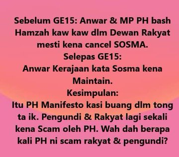 jezlai's tweet photo. @msianinsight Elephant fight Elephant inside PH.MORE OPEN FIGHTS WITHIN PH.

Saifuddin did he purposely forget PH Manifesto GE15 repel laws &amp; acts which prohibits the people's rights like Sosma?

Ramkarpal,Deputy Law Minister why so quiet about Sosma issue? When his elder bro is against Sosma https://t.co/aZDxmpq0xu