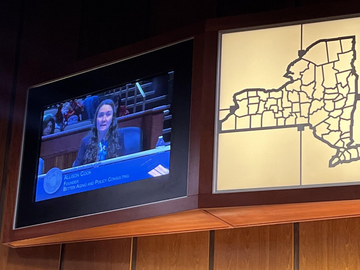 A huge thank you to <a href="/rontkim/">Ron T. Kim</a>, @electnikkilucas, and others on the NYS Assembly Committee on Aging for inviting my testimony earlier this week. It's time to create a better way to pay for #LTSS in New York! <a href="/NYSA_Majority/">NY Assembly Majority</a> <a href="/GrayPanthersNY/">Gray Panthers NYC</a> <a href="/AARPNY/">aarpny</a>