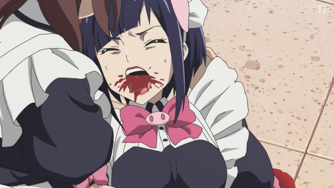 お腹をガッツリ串刺しにされてお腹から生の血液を垂れ流しお腹を襲う極上の痛みによって苦痛に歪んだ顔で吐血しながら死んでいく嵐子さんがえちえちすぎて大変でした
いやまさかこのタイミングであっさり殺されるとは思いませんでしたね
嵐子さん抜きで最終回どうするんでしょうか
#アキバ冥途戦争 