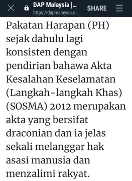 jezlai's tweet photo. @msianinsight Elephant fight Elephant inside PH.MORE OPEN FIGHTS WITHIN PH.

Saifuddin did he purposely forget PH Manifesto GE15 repel laws &amp; acts which prohibits the people's rights like Sosma?

Ramkarpal,Deputy Law Minister why so quiet about Sosma issue? When his elder bro is against Sosma https://t.co/aZDxmpq0xu