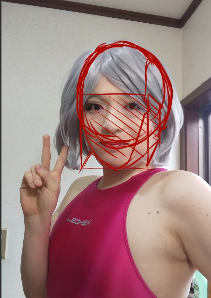 こういう感じで頭の構造を写真の上から描いていく練習をしています。しかしこの頃の自分今より体重があるから顔パンパンですね・・・ 