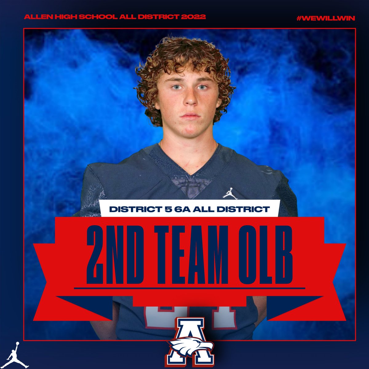 Congrats to <a href="/MitchellNeu9/">Mitchell Neu</a> for being named District 5-6A 2nd Team OLB. #WeWillWin