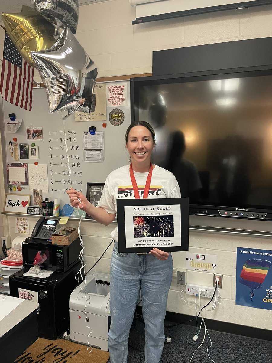 Congratulations to one of our newest National Board Certified Teachers, Alexandra Villarreal from Cypress Woods High School!