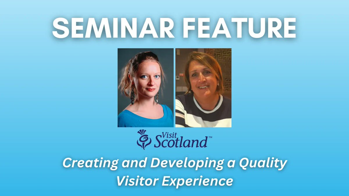 S E M I N A R . F E A T U R E

Join @visitscotland at 11:00 AM on 23 January for a discussion on creating and developing a quality visitor experience! 

Don't miss out! Register today: buff.ly/3FjofUX 

#scottradefair