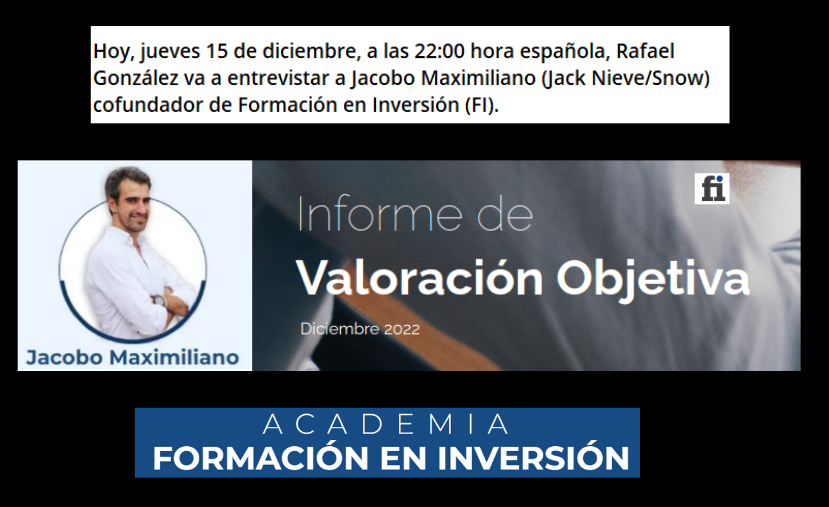 En breve, abordaremos preguntas de toda índole, como el pasado, presente y futuro de la academia, qué opina del Informe de Valoración Objetivo (IVO), sobre la ronda de financiación que está abierta actualmente. 
Estás invitado a participar vía zoom.
us06web.zoom.us/j/86852053995#…