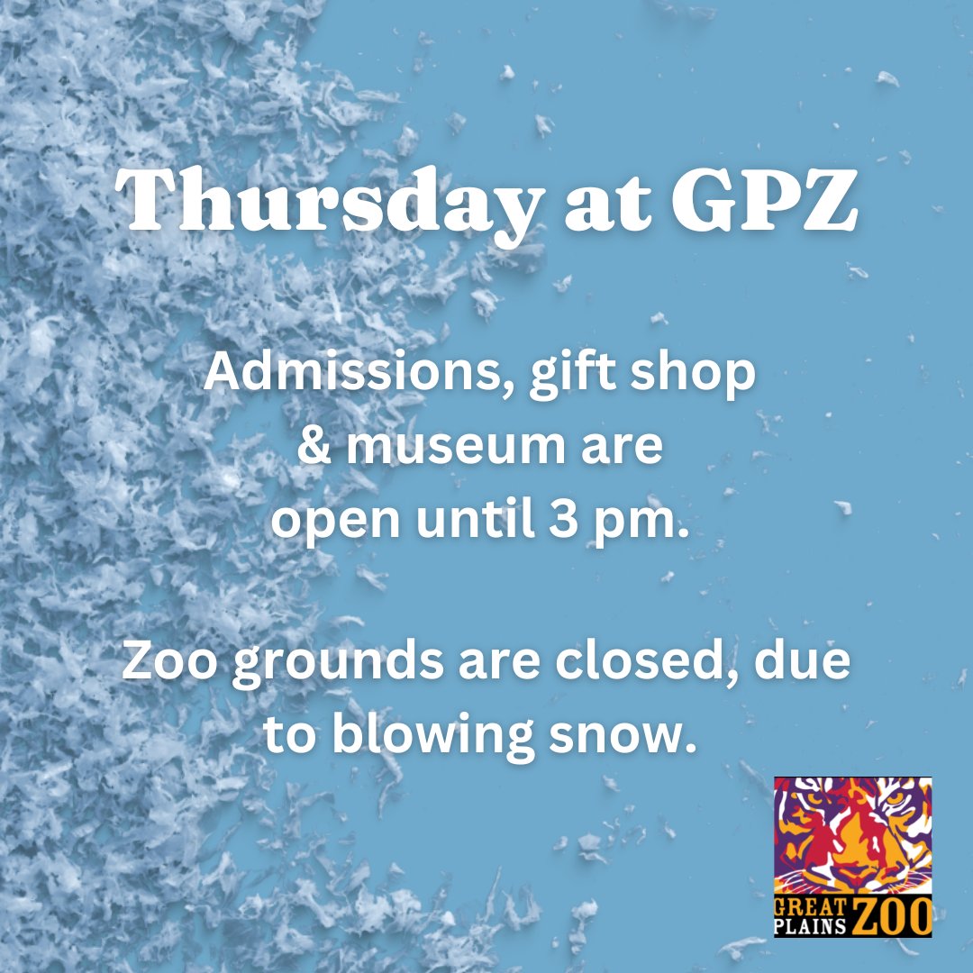Need to get out of the house? Our museum is open today, free of charge, until 3 pm!

Our gift shop is also open for holiday shopping. Plus, you can stop by our admissions window to take advantage of our membership special! 

#sdwx #gpzoo #siouxfalls #zoo #museum #naturalhistory