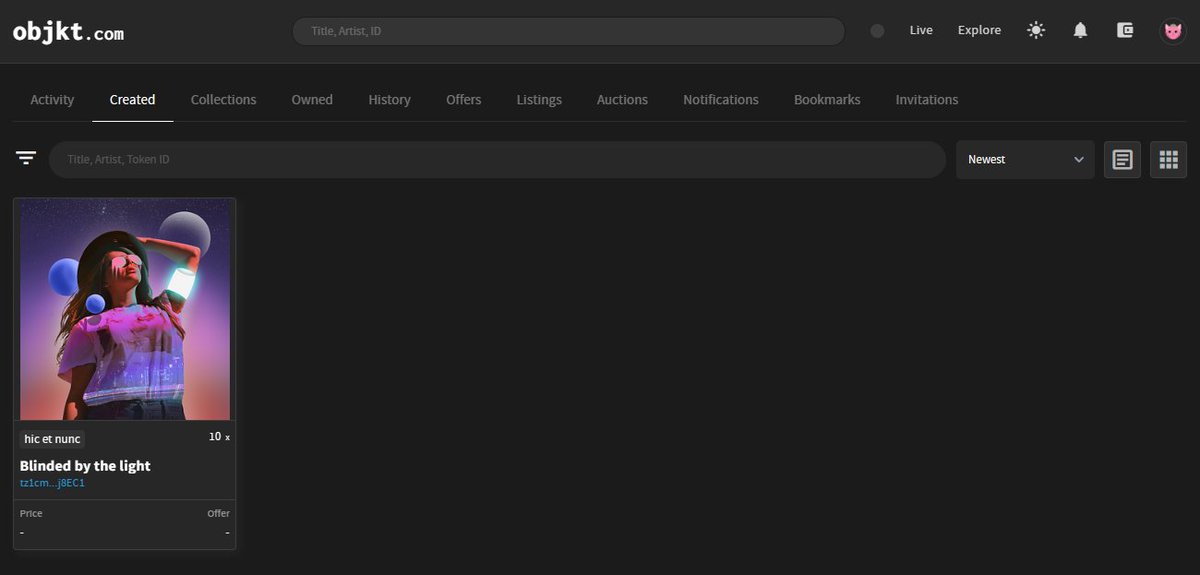 I just minted my first NFT on Tezos. it's a collectible digital art piece that I'm excited to share with the world! From concept to creation, I'm thrilled to see my first NFT come to life on the <a href="/tezos/">Tezos</a> blockchain. 
<a href="/blockborn/">Block Born</a> #NewToTezos