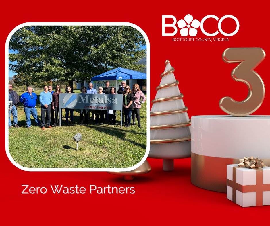 BoCoEconDev's tweet photo. On the 3rd day of Christmas, we recognize our manufacturers &amp; businesses that put the environment 1st! Roanoke Cement &amp; Metalsa are both zero-waste facilities! They partner with GFL Environmental to reduce their carbon footprint. 
#businessinbocova #righthereinbotetourtcounty https://t.co/yWruVp7EcS