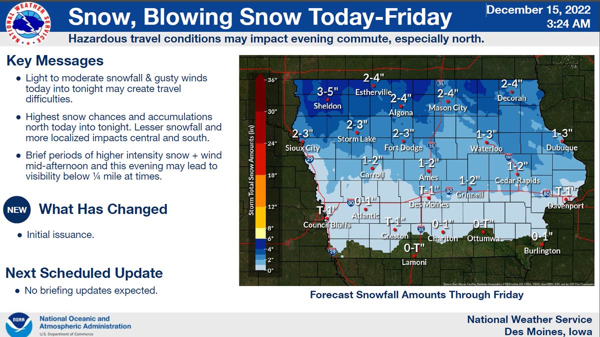 If you have been outside or looked outside, you can see we have a little snow. We are currently looking at 1-2" for Ames, but the winds will become a problem later today and tonight which could cause some slippy roads. Please be ready for changing road conditions. Stay Safe!