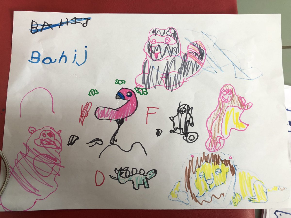 Darineyassine's tweet photo. Some of the findings that our learners came up with after searching in books 📚, puzzles 🧩 &amp; animal toys 🧸 to search for new animals #KG3C #Inquirer #Research_Skills #LibraryCenter #TableToyCenter  @Hhhsinfo @TawilNoor @sashgh @tbaassiri https://t.co/02Zde3bvln