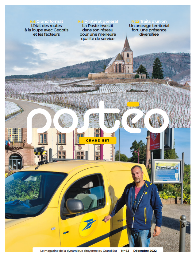 LPNews_GE's tweet photo. #Publication | Le dernier numéro de #Postéo, le magazine du @GroupeLaPoste à destination des élus du #GrandEst est sorti !
👉Au sommaire notamment : la prestation d’audit de voirie réalisée par #Geoptis, filiale de La Poste, pour la commune de #Baccarat
https://t.co/TphGQs3EoB https://t.co/FvOPNtsO8a