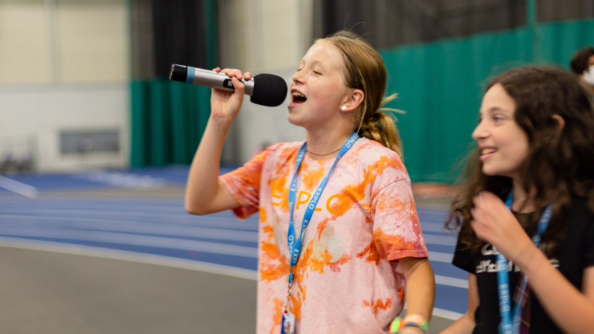 EXPLOLive's tweet photo. EXPLO Juniors celebrated the last night of this summer’s program with ice cream, karaoke, and friends. #EXPLO #EXPLOSummer #SummerProgram #EXPLOJunior #tiedye #karaoke https://t.co/ZMvDHOpqHZ