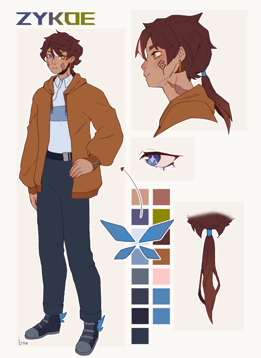 RoyaleWoof's tweet photo. @hellovixi Zykoe (he/him) 
He has a full backstory already, but I’m curious to see what you could perceive :D https://t.co/MNHQrx0NdP
